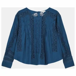 Clearance Louise Misha Blouse Jeannine Voile de Coton Bio - Collection Femme | Bleu
