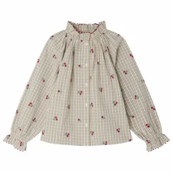 Enfant Bonpoint Blouses, T-Shirts*Blouse Jordana Carreaux Coton Bio |