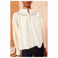 Femme Ulla Johnson Blouses, Chemises*Blouse Lennie Popeline de Coton |