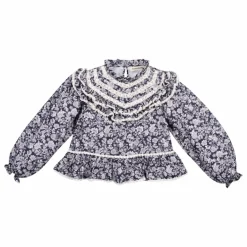 Enfant the new society Blouses, T-Shirts|Blouses, T-Shirts*Blouse Lilth Double Gaze de Coton Fleurie |