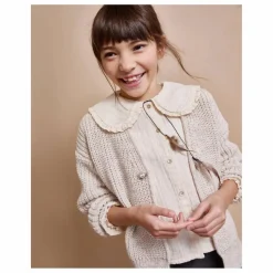 Búho Blouse Lurex Gaze de Coton Bio ||Enfant Blouses, T-Shirts