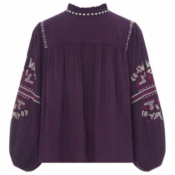 Best Blouse Manches Longues Brodée Gaze Coton Bio | Femme Blouses, Chemises