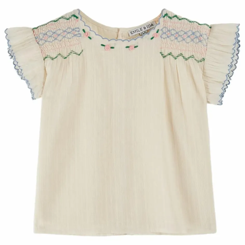 Enfant Emile et Ida Blouses, T-Shirts*Blouse Smocke Brodée Main |