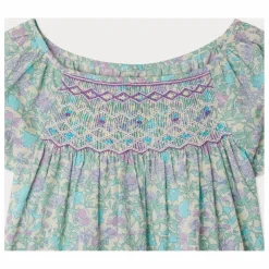 Bonpoint Blouse Smockée Grenade Liberty Coton Bio ||Enfant Blouses, T-Shirts|Blouses, T-Shirts
