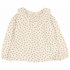 Hot Búho Blouse Volants Gaze de Coton Bio | Ivoire