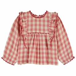 Hot Blouse Volants Vichy | Enfant Blouses, T-Shirts|Blouses, T-Shirts