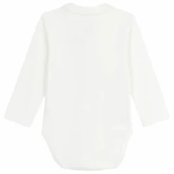Hot Petit Bateau Body Col Brodé Coton Bio | Blanc