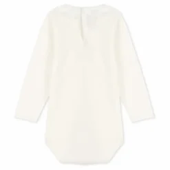 Hot Petit Bateau Body Col Claudine Coton Bio | Blanc