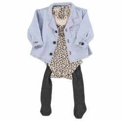 Sale Piupiuchick Body Col Léopard Eponge Coton Bio | Rose pâle