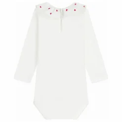 Petit Bateau Body Col Volants Cœurs Coton Bio || Pyjamas Et Bodies|Premières Tenues
