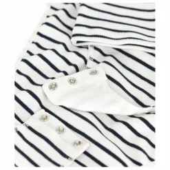 Sale Petit Bateau Body Côtelé Rayé | Blanc
