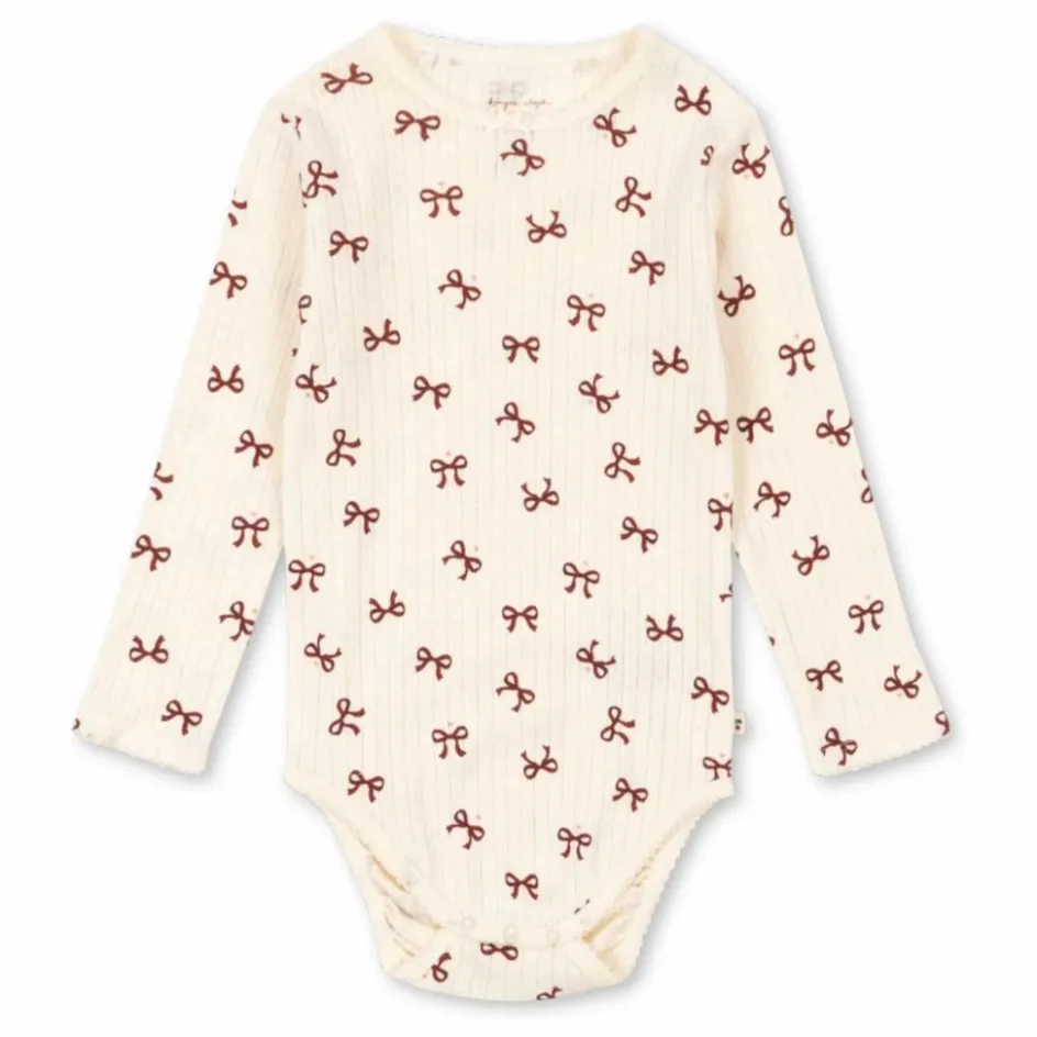 Konges Sløjd Body Minnie Nœuds Pointelle Coton Bio || Bodies, Combinaisons|Combinaisons Et Bodies