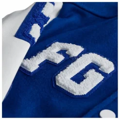 Sale Fille Garçon Bomber Awesome Letterman à Ecussons Cuir | Bleu