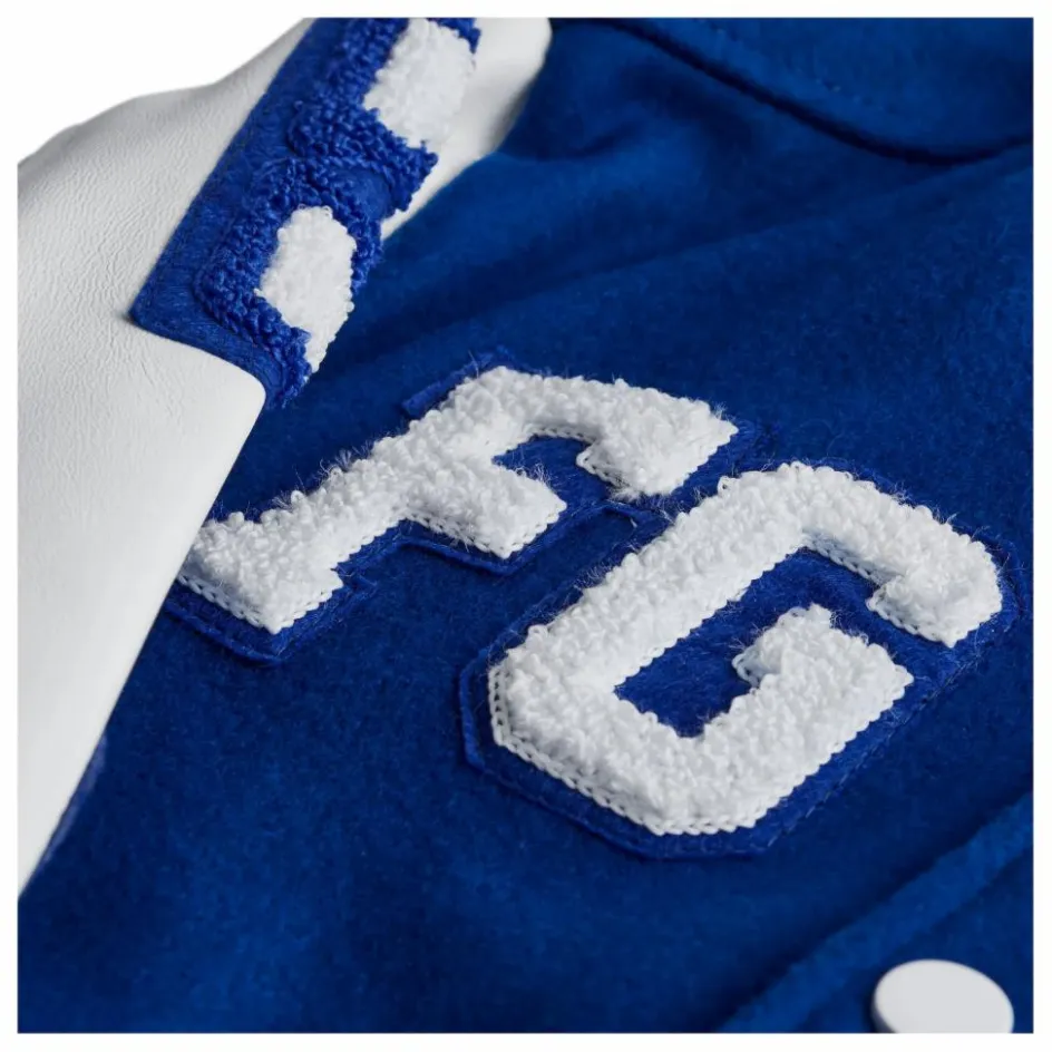 Sale Fille Garçon Bomber Awesome Letterman à Ecussons Cuir | Bleu