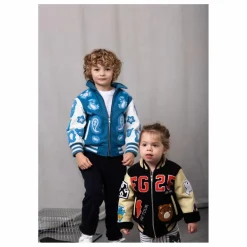 Enfant Fille Garçon Manteaux, Blousons*Bomber Awesome Letterman à Ecussons Cuir |