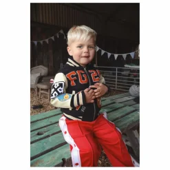 Enfant Fille Garçon Manteaux, Blousons*Bomber Awesome Letterman à Ecussons Cuir |