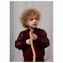 Outlet Bomber Brodé Laine et Cuir | Enfant Manteaux, Blousons|Manteaux, Blousons