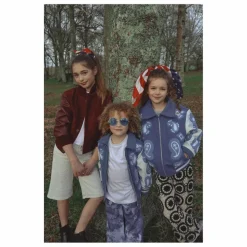 Outlet Bomber Brodé Laine et Cuir | Enfant Manteaux, Blousons|Manteaux, Blousons