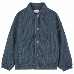 New Bobo Choses Bomber Rayée Denim Coton Bio - Collection Femme | Bleu marine