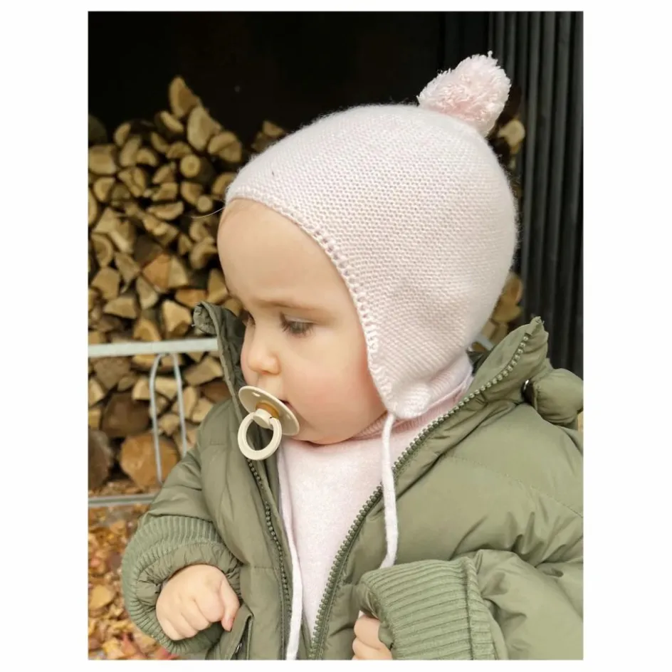 Best Holmm Bonnet Pom Pom Cachemire | Rose pâle