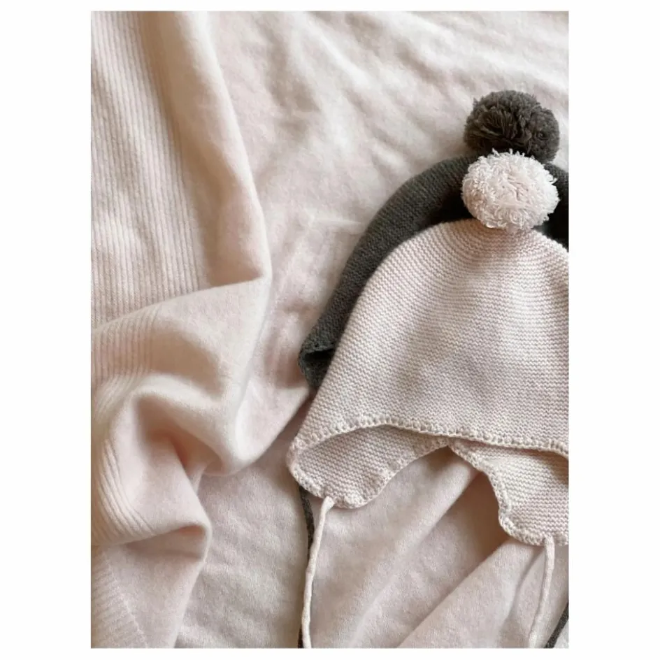 Best Holmm Bonnet Pom Pom Cachemire | Rose pâle