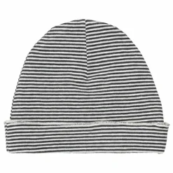 Gray Label Bonnet Rayé Coton Bio | Noir