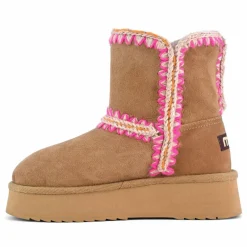 Mou Boots Compensées Norfolk Suède ||Femme Boots, Bottes