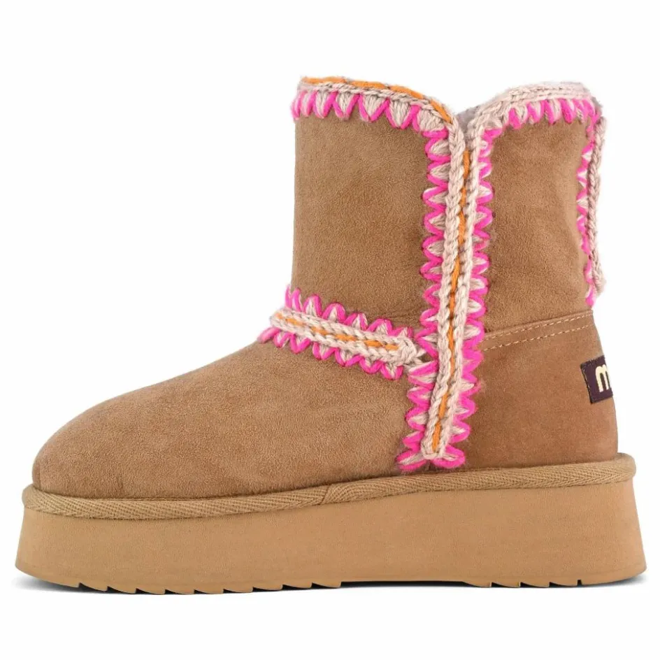 Mou Boots Compensées Norfolk Suède ||Femme Boots, Bottes