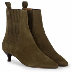 Discount Anthology Paris Boots Kamila Daim | Vert olive