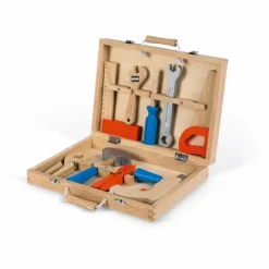 Best Janod Boîte à outils Brico'Kids - Set de 9 pièces Multicolore