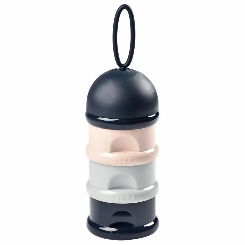 Béaba Boîte doseuse de lait en poudre - 3 compartiments | Rose