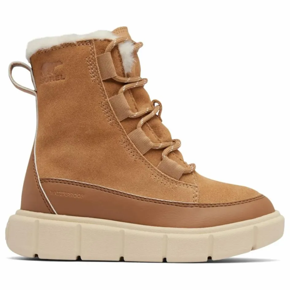 New Sorel Bottes Imperméables Explorer III Lacets Junior | Camel