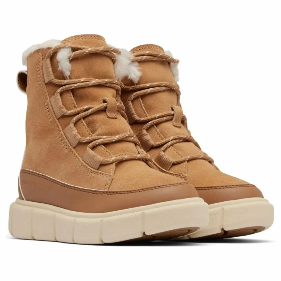 New Sorel Bottes Imperméables Explorer III Lacets Junior | Camel