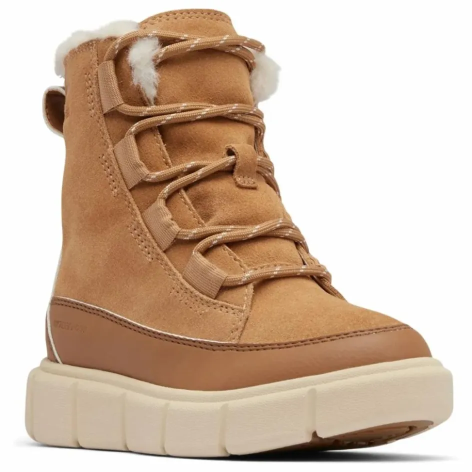 New Sorel Bottes Imperméables Explorer III Lacets Junior | Camel