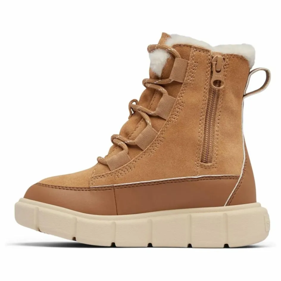 New Sorel Bottes Imperméables Explorer III Lacets Junior | Camel