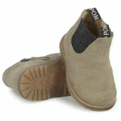 Enfant Pom d'Api Boots, Bottes*Bottines Bob Jod Zip Velours |
