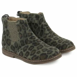 Online Pom d'Api Bottines City Jodzip Léopard | Vert kaki