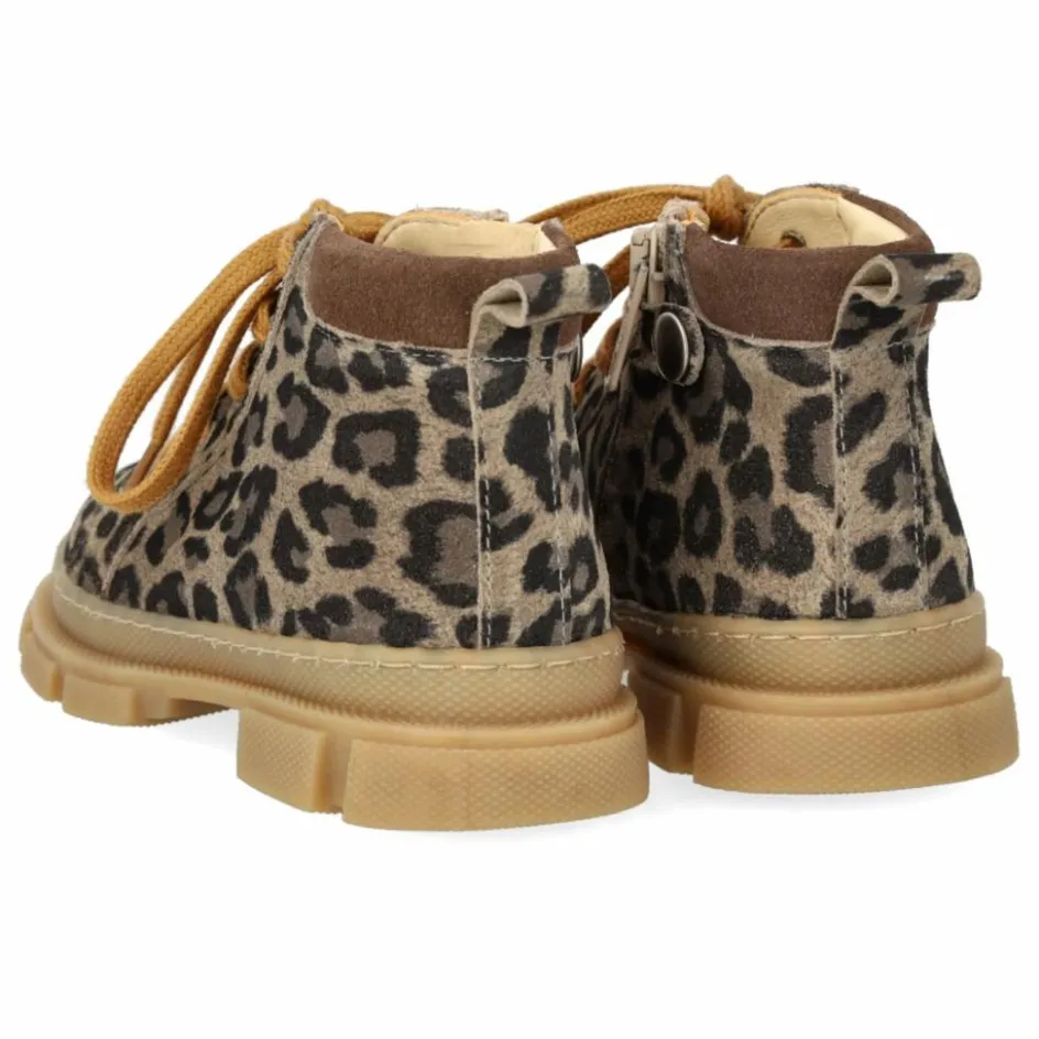 Angulus Bottines Zip Lacets Léopard ||Enfant Boots, Bottes