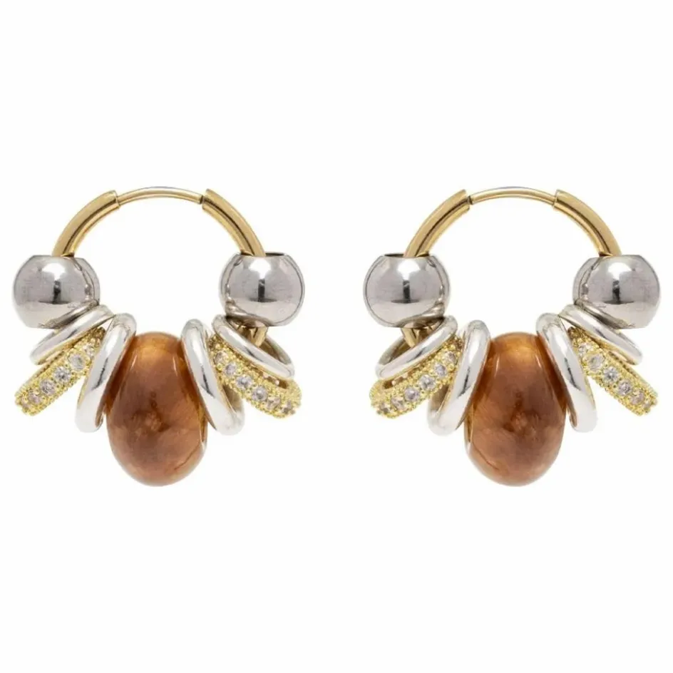 Outlet Sigal Boucles d'Oreilles Hoops | Camel