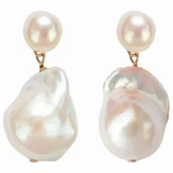 Discount Alhaja Boucles d'Oreilles Josefina Perles | Blanc