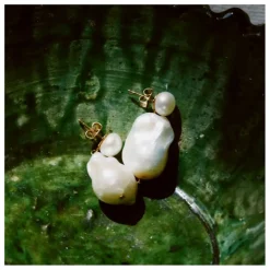Discount Alhaja Boucles d'Oreilles Josefina Perles | Blanc