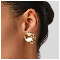 Clearance Jenny Bird Boucles d'Oreilles Rio Button | Doré