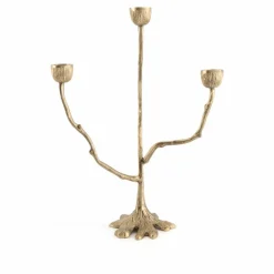 Doing Goods Bougeoir Misty Triple en laiton recyclé || Vases, Objets Déco