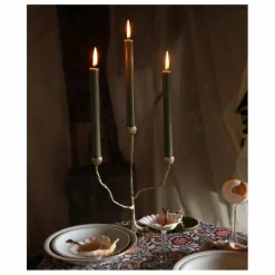Doing Goods Bougeoir Misty Triple en laiton recyclé || Vases, Objets Déco