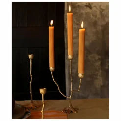 Doing Goods Bougeoir Misty Triple en laiton recyclé || Vases, Objets Déco