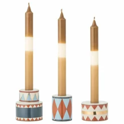Sale Bloomingville Bougeoirs Bitja en grès - Set de 3 | Multicolore