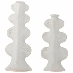 Best Bloomingville Bougeoirs Cason en grès - Set de 2 | Blanc