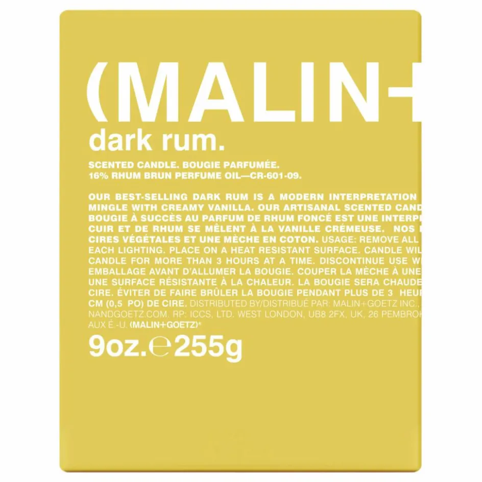 Homme Malin + Goetz Bougies, Senteurs|Bougies, Senteurs*Bougie parfumée au Rhum brun - 260 g