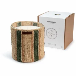 Online Côté Bougie Bougie Raphia Maya - Menthe & Thé Non teinté