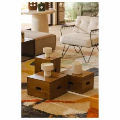 Clearance Côté Bougie Bougie Striée - Mon Bel Oranger Non teinté